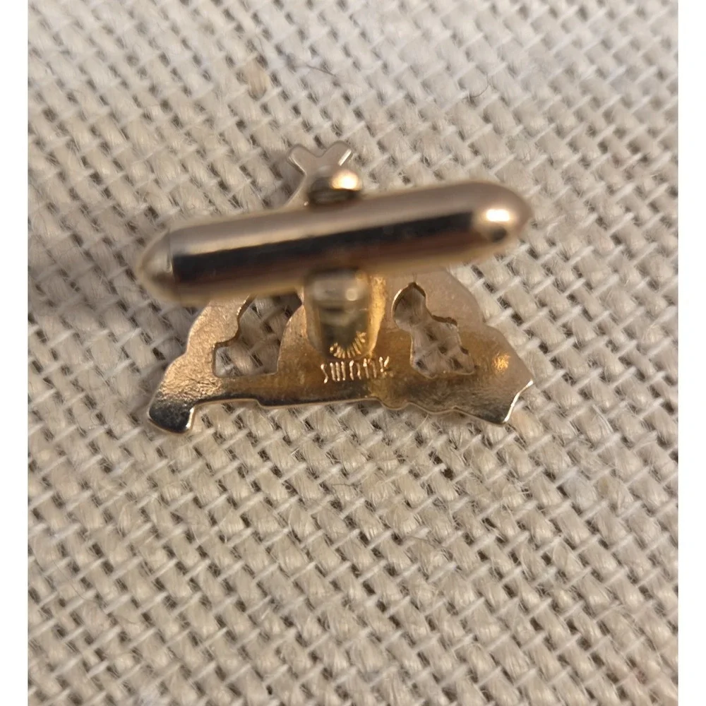 Vintage 1950s Swank Duck Hunter Cufflinks & Tie Clip Shotgun Mallards Rare Set